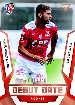 Tomas Koukola Pardubice SportZoo FORTUNA:LIGA 2022/23 2. serie Debut Date Rookie /149 #DR-17